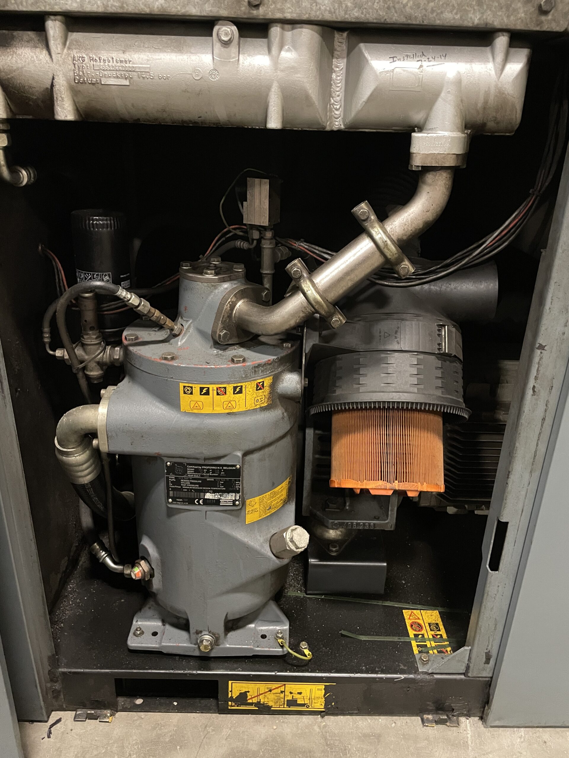 ATLAS COPCO GA50VSD 67HP Rotary Screw Air Compressor 220PSI 480V