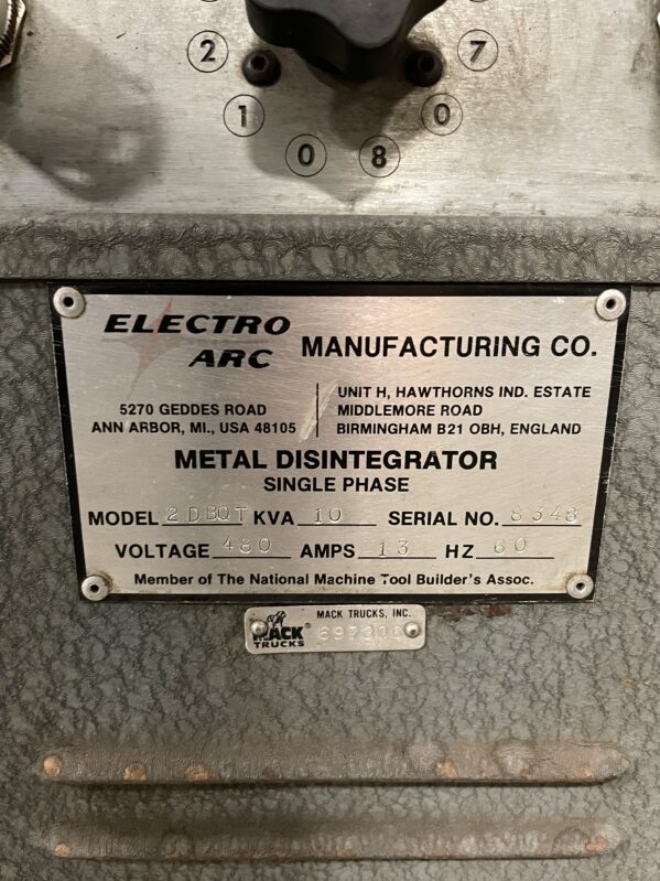 Electro Arc 2DBTQ Metal Disintegrator / Tap Extractor - Image 7