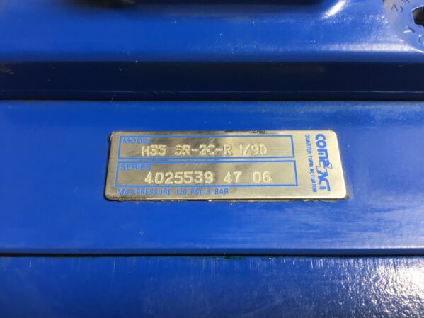HABONIM COMPACT H35 SR-2C-R 1/90 Pneumatic Valve Actuator Max Press 120PSI 8Bar - Image 4