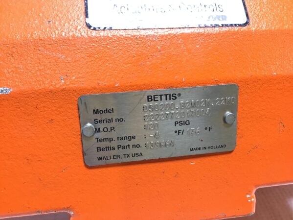 Bettis DS0200.B2A02K.22K0 Pneumatic Rack and Pinion Actuator 120PSIG  - Image 5