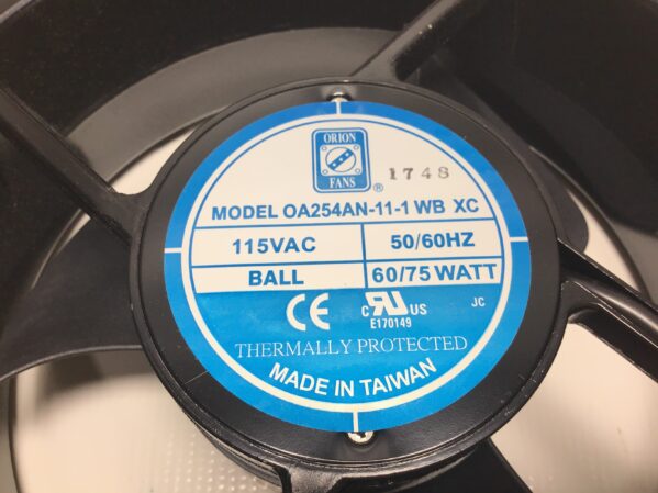Orion OA254AN-11-1TB XC AC Fan 3-Blades Plug Leads 115VAC 50/60Hz 60/75Watts - Image 2