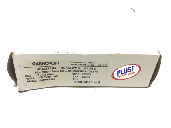 Ashcroft 35-1009-SW-02L-30IMV&300#-XLLR5 Duralife Pressure Gauge 3-1/2"Inch - Image 2