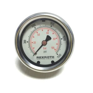 Rexroth 5759Z53 Hydraulic Liquid Filled Pressure Gauge 1500PSI 0-100Bar