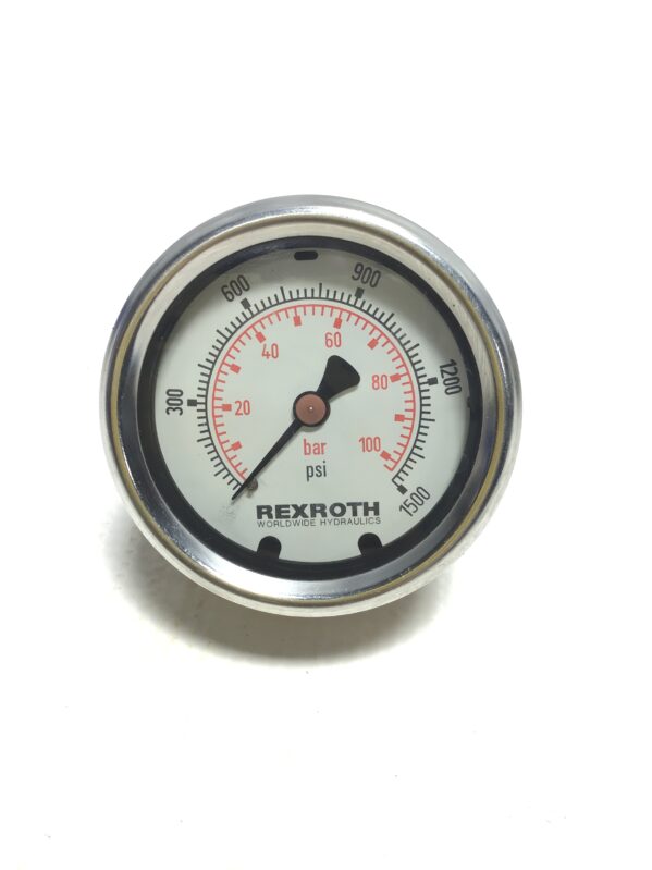 Rexroth 5759Z53 Hydraulic Liquid Filled Pressure Gauge 1500PSI 0-100Bar
