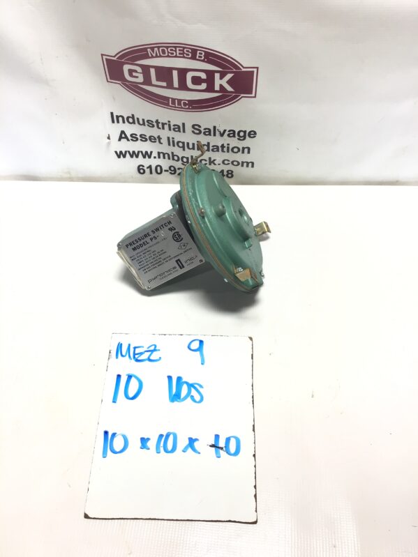 Pyronics PS-0 Pressure Switch Max Operating Pressure 1 PSI Max Electric Rating 120/220VAC