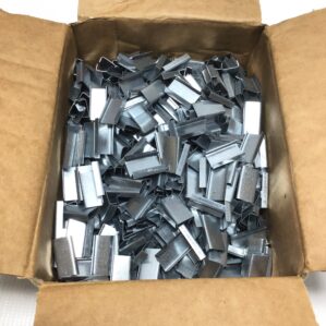 Uline S-827 Steel Strapping Seals 1/2" Open Metal Seals 1000/Carton