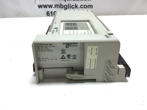 AEG Modicon 110CPU31101 Programmable Logic Controller 115/120Vac 0.3A 50/60Hz - Image 5