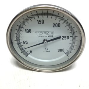 Trend TI.52 Bi-Metallic Dial Thermometer 1/2"NPT Glass Lens Range 0/300 C 