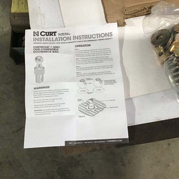 Curt 60700 Chevrolet/GMC OEM Compatible Gooseneck Ball w/Gooseneck Hitch Ford - Image 11