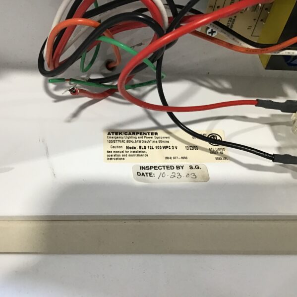 Atek/Carpenter ELS-12L-100-WPC-2-V Emergency Lighting & Power Equipment 120/277VAC - Image 3