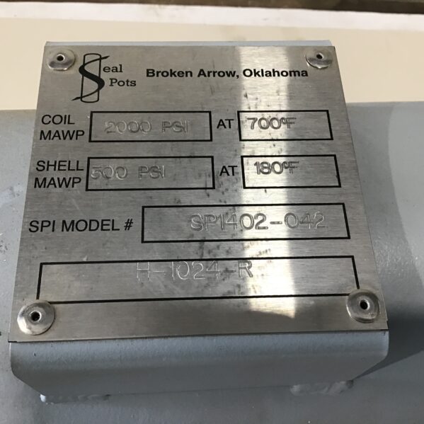 Seal Pots SP1402-042 Shell and Tube Heat Exchanger Coil Mawp 2000PSI @ 700°F - Image 6