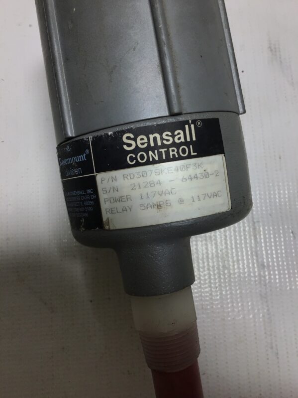 Rosemount RD307SKE40F3K Sensall Control Liquid Level Switch 117VAC 5Amps - Image 2