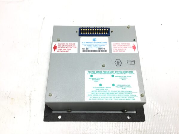 GAI-TRONICS 723-001 Remote Handset/Speaker Amplifier 120VAC 50/60Hz 0.46A