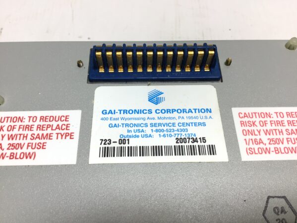 GAI-TRONICS 723-001 Remote Handset/Speaker Amplifier 120VAC 50/60Hz 0.46A - Image 4