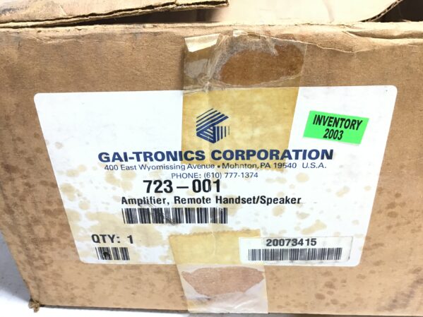 GAI-TRONICS 723-001 Remote Handset/Speaker Amplifier 120VAC 50/60Hz 0.46A - Image 8