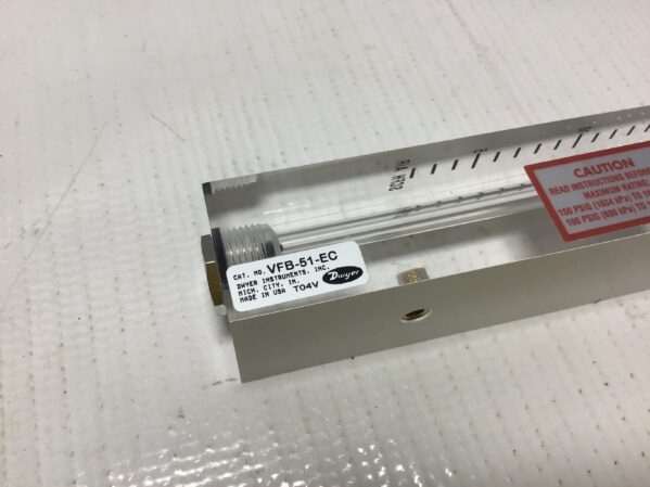 Dwyer VFB-51-EC Visi-Float Variable Area Flowmeter 5-20 SCFH Air - Image 8