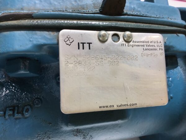 ITT Dia-Flo 2-2833-SS-902 Straight Way Diaphragm Valve - Image 2