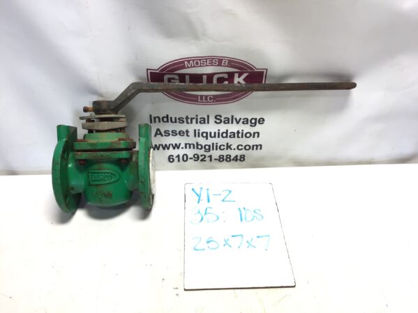 Durco T-41 T-line Manual Steel Flanged Plug Valve 400°F Maximum Temperature