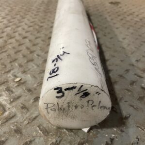 3” (3-1/8”) x 18-3/4” Polypropylene Round Bar/Rod Stock