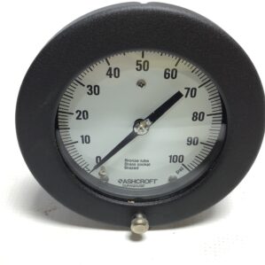 Ashcroft 45 1377AS 02B Pressure Gauge 4-1/2" 0-100PSI Bronze Tube Brass Socket