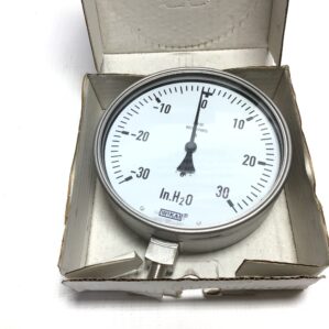 Wika Pressure Gauges -30 0 30 In. H₂O 316 Stainless Steel Tube & Socket