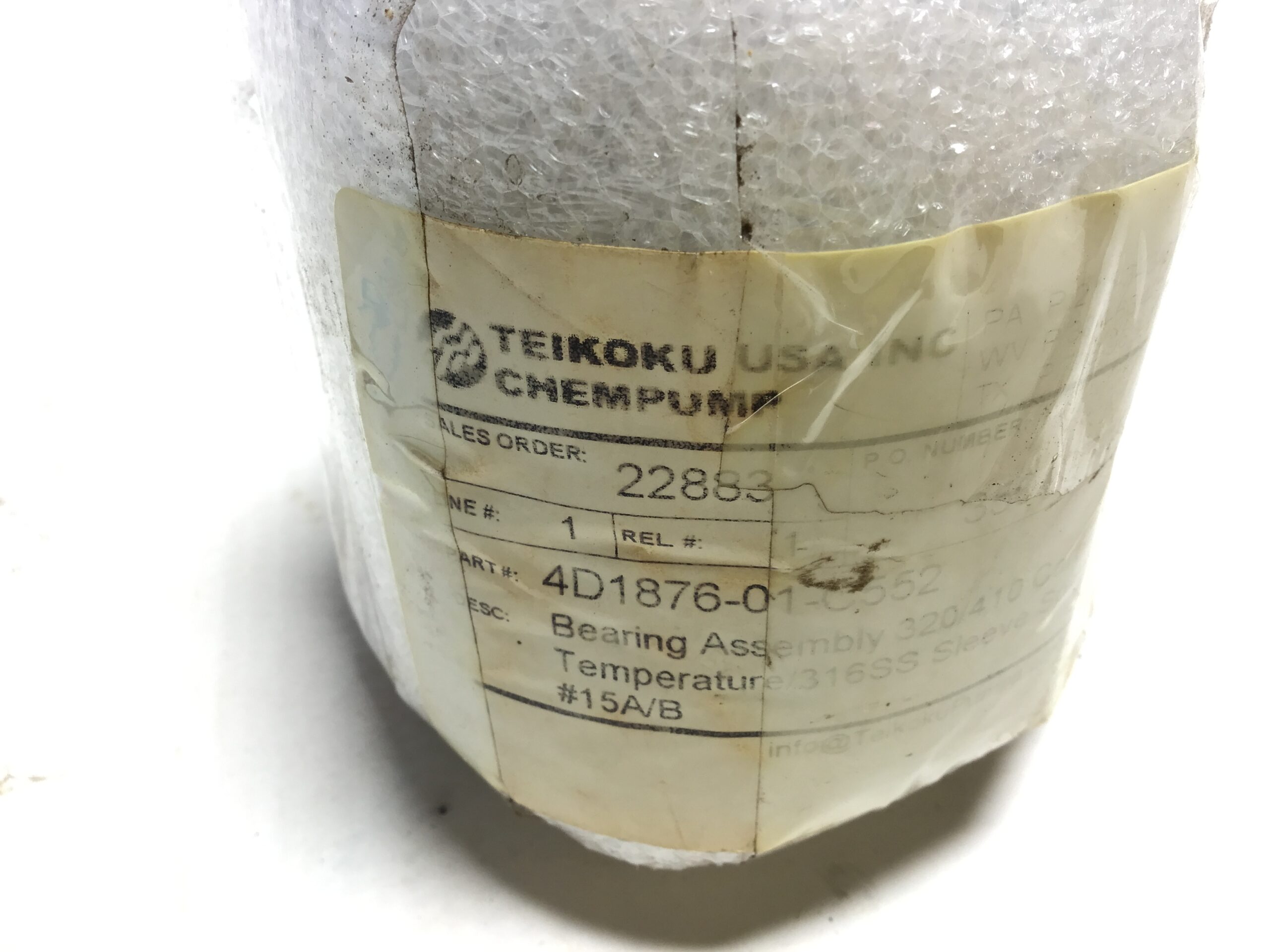 Teikoku 4D1876-01-C552 Chemical Canned Pump Graphite Bearing 316 SS Sleeve Spiral (Lot of 2) - Image 10