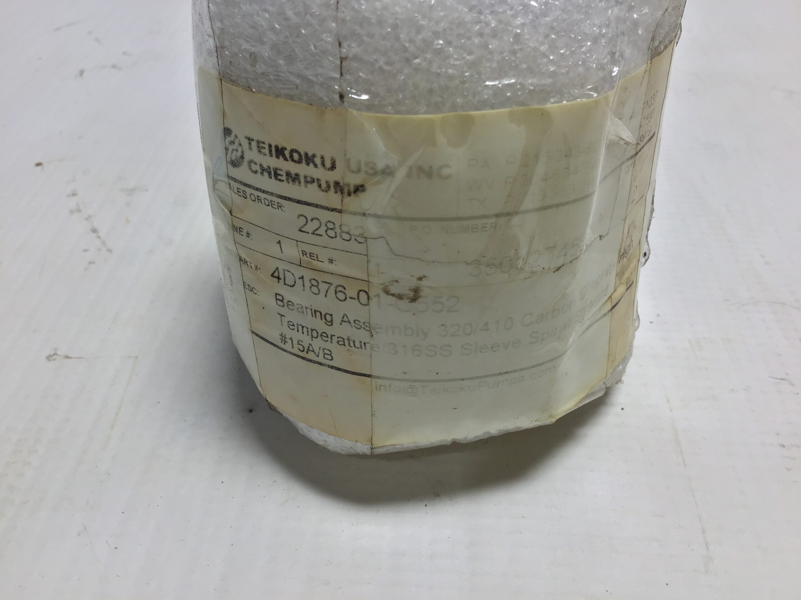 Teikoku 4D1876-01-C552 Chemical Canned Pump Graphite Bearing 316 SS Sleeve Spiral (Lot of 2) - Image 13