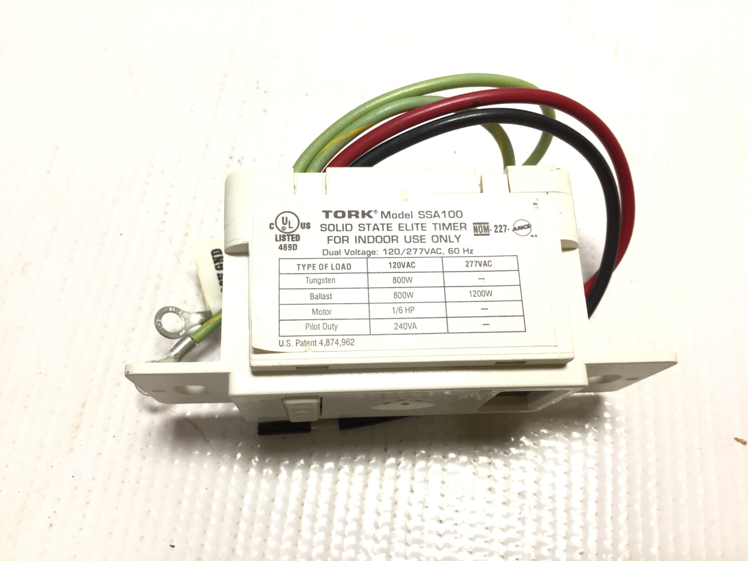 Tork SSA100 Indoor Solid State Elite Timer 120/277VAC 800/1200W 60Hz 1/6HP - Image 3