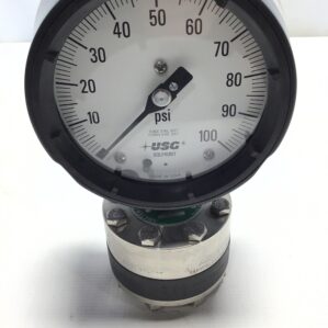 Ametek 150025X Oil Filled Pressure Gauge 4-1/2" 1/2" 100PSI 316 Stainless Steel