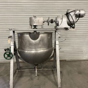 LEE 160 Gallon Stainless Steel Steam Jacketed Batch Mixing Kettle/Tank 3PH