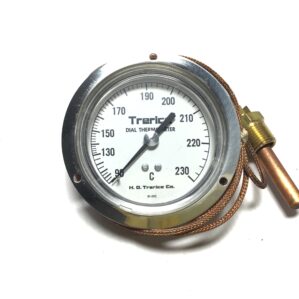 Trerice V80440 Dial Thermometer with Bronze Braid Armor Range 90-230C
