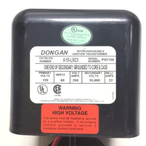 Dongan A10-LN2X Interchangeable Ignition Transformer 120V 60Hz 250 Volt Amps 
