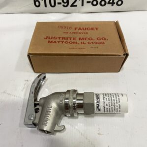 Justrite 08916 Adjustable Stainless Steel Safety Drum Faucet 3/4” -NIB