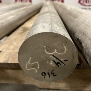 316 Stainless Steel Round Bar/Rod Stock 3-1/4” x 12” (+/-)