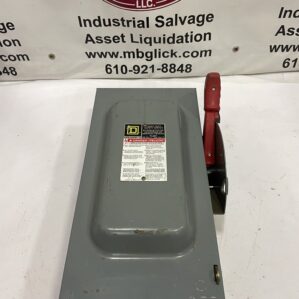 Square D HU362 60A 3 Pole Non-Fusible Safety Disconnect Switch 600V