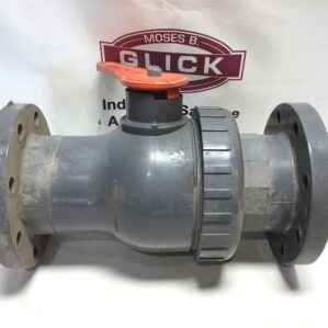 Chemtrol Model B Flanged PVC Ball Valve 4" Slip x Slip Ends