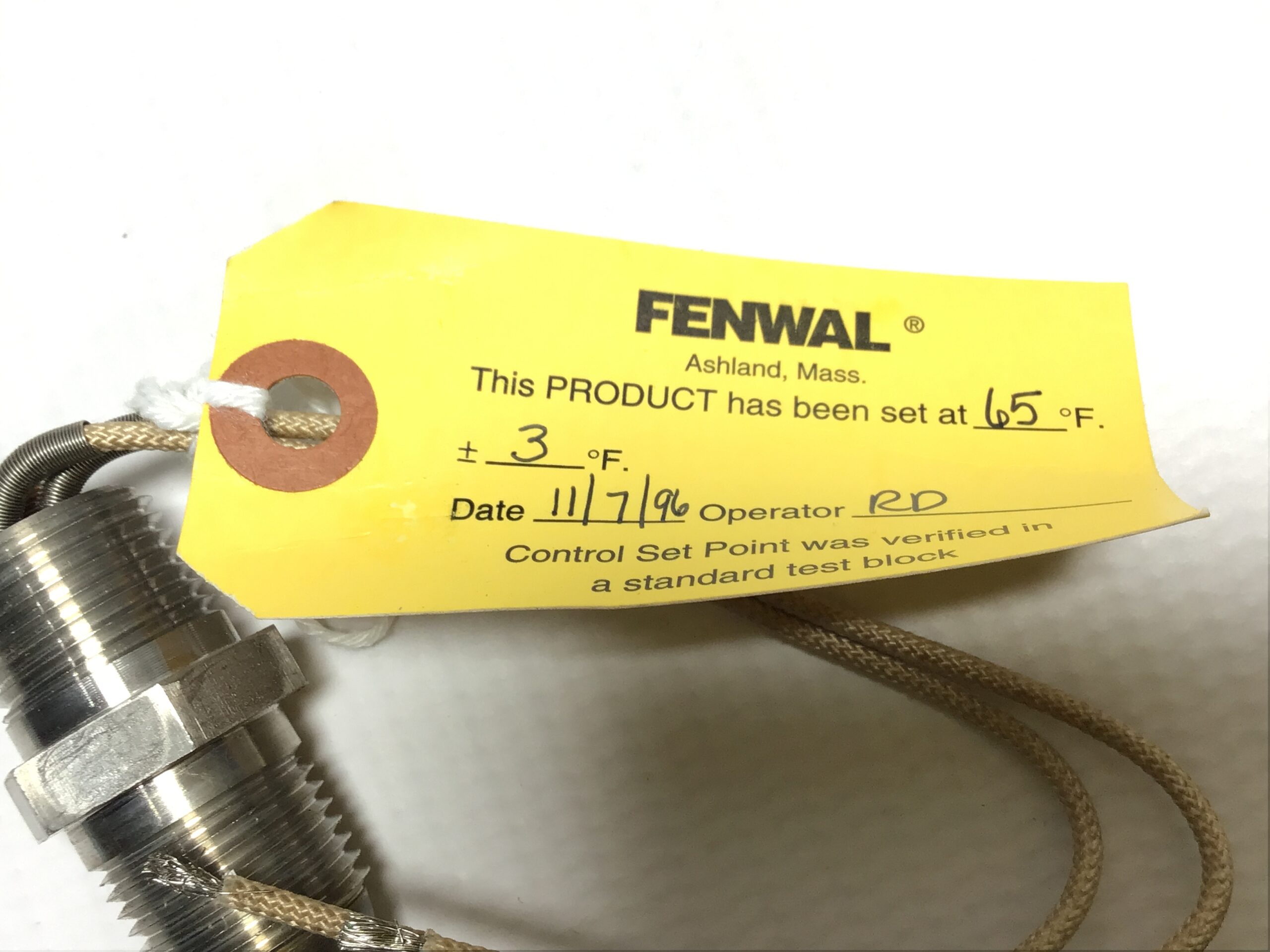 Fenwal 18002-21 Thermoswitch Temperature Control – Moses B. Glick