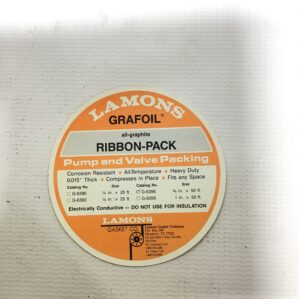 Lamons Grafoil G-6396 All-Graphite Ribbon-Pack Pump and Valve Packing
