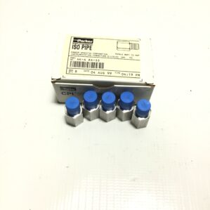 Parker 4K-4 RA-SS Stainless Steel Adapter Pipe Fitting Female BSPT to MNPT (Lot of 5)