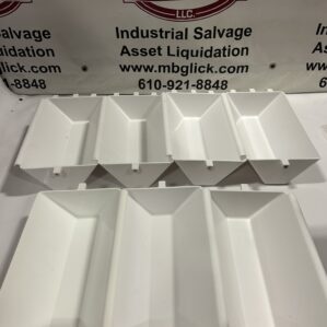 Lot of 7 Frazier & Son Whiz Lifter Elevator Conveyor Food Grade Plastic Buckets