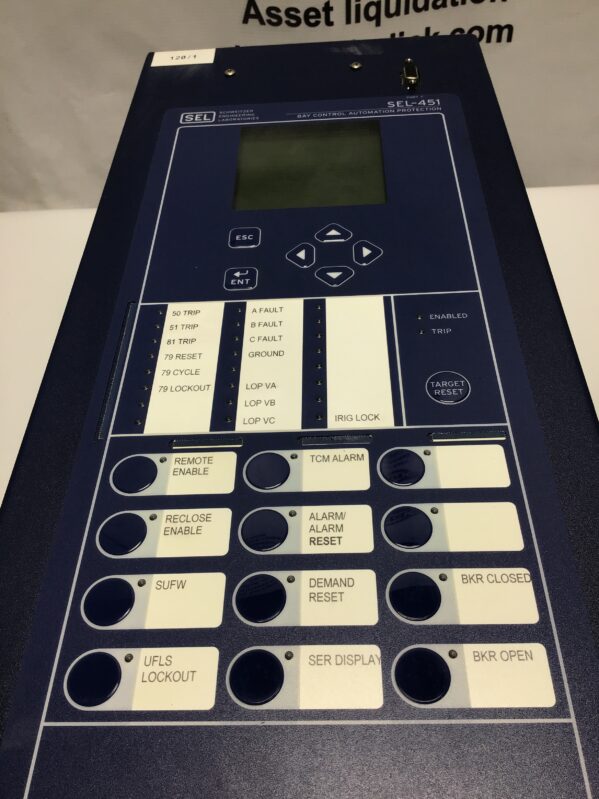 Bay Control Protection Unit Schweitzer Engineering Laboratories SEL-451 Bay Control Automation ...