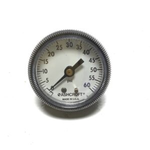 Ashcroft Bronze Tube Brass Socket Pressure Gauge 0-60 PSI