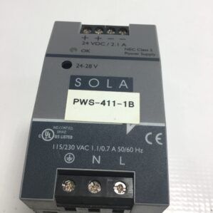 Sola PWS-411-1B Power Supply 24VDC 2.1A 115/230VAC 1.1/0.7A 50/60Hz