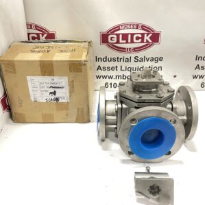 3" 316 Stainless Steel 3-Way Manual Flanged Ball Valve CF8M 800 WOG -NIB