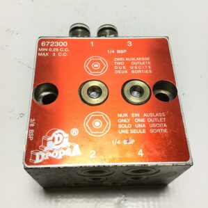 DropsA 672300 Feeder Block Valve 4 Out 0.25-3 C.C
