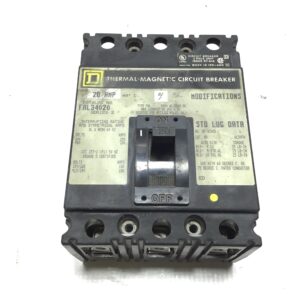 Square D FAL34020 Thermal Magnetic Circuit Breaker 3 Pole