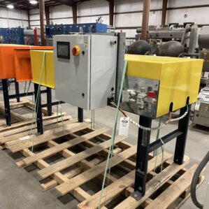 Kyntronics 47" x 18" Pneumatic Cross-Belt Pusher 33" High w/ AB Controls
