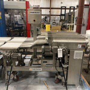 Graybill SS Vibratory Adjustable 6 Lane Merging Conveyor System 40"-34" H
