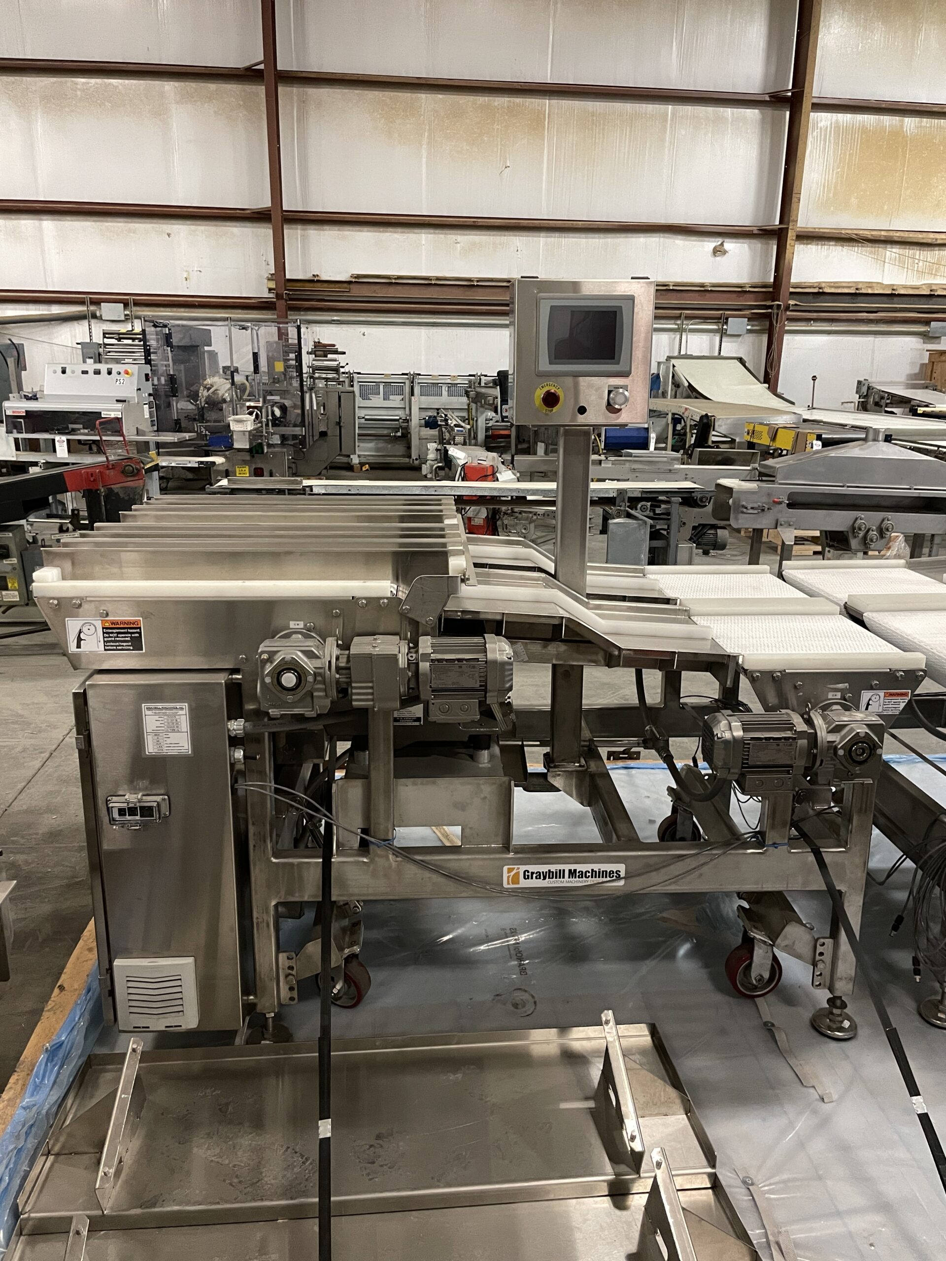 Graybill SS Vibratory Adjustable 6 Lane Merging Conveyor System 40"-34" H - Image 2
