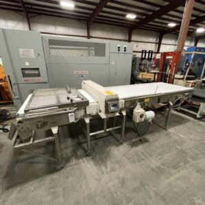 44"x2.5" Lock Inspection Systems MET30+ Metal Detector on 42"x164"x40" Conveyor
